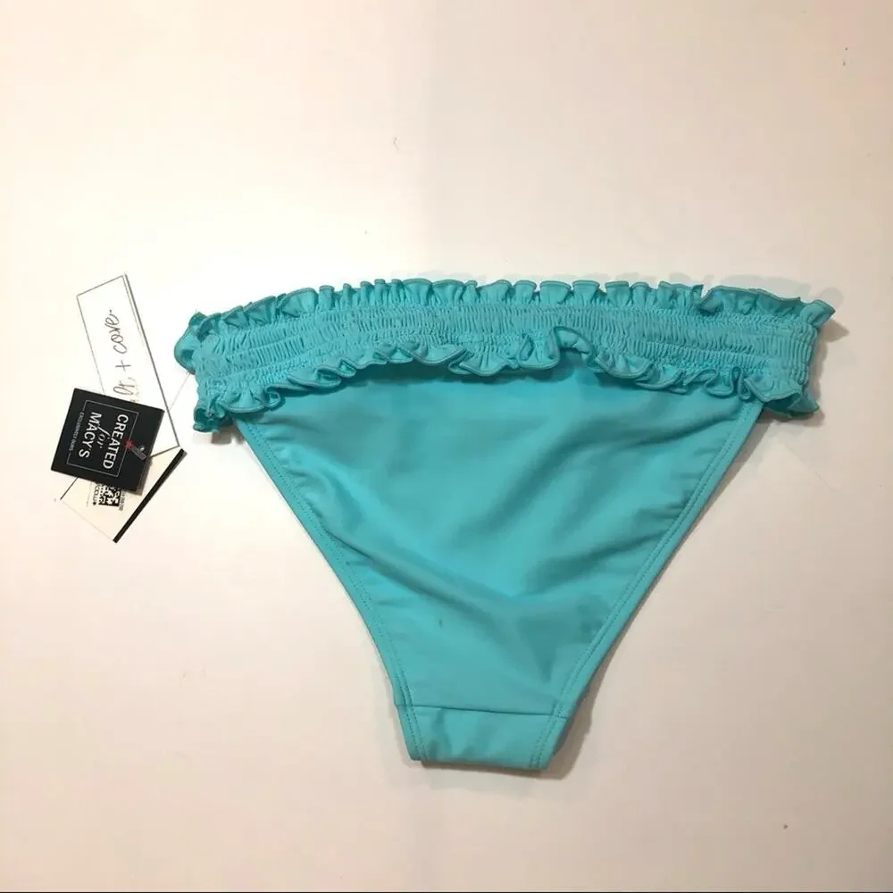 Salt + Cove Blue Smocked Bikini swim Bottom